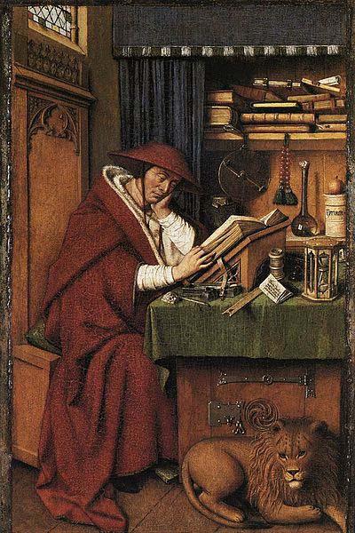 Jan Van Eyck St Jerome Spain oil painting art